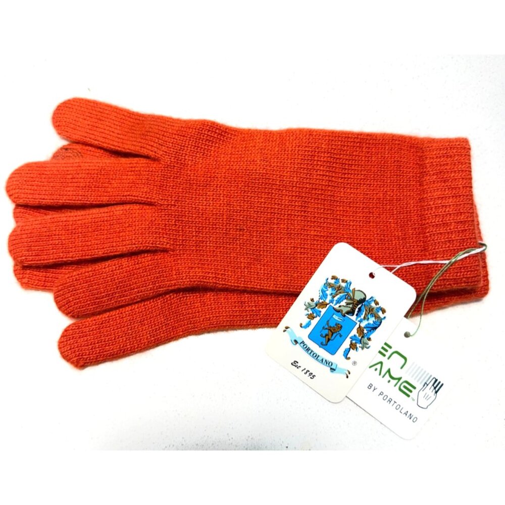 Portolano 80% Lambswool Gloves - One Size - Women's Persimmon (Orange) NWT
